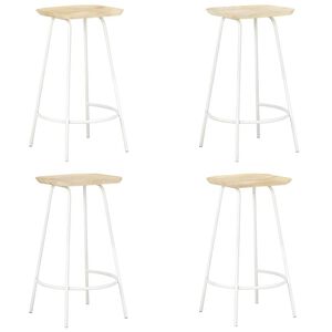 vidaXL Bancos de bar 4 pcs madeira de mangueira maci&ccedil;a
