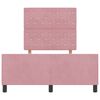 vidaXL Cama Box com cabeceira Rosa 120 x 200 cm Veludo