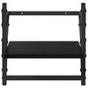 vidaXL Conjunto de prateleiras de parede 6 pcs Carvalho Preto