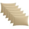 vidaXL Capa almofada 6 pcs HEERLEN Bege 50 x 80 cm Poli&eacute;ster