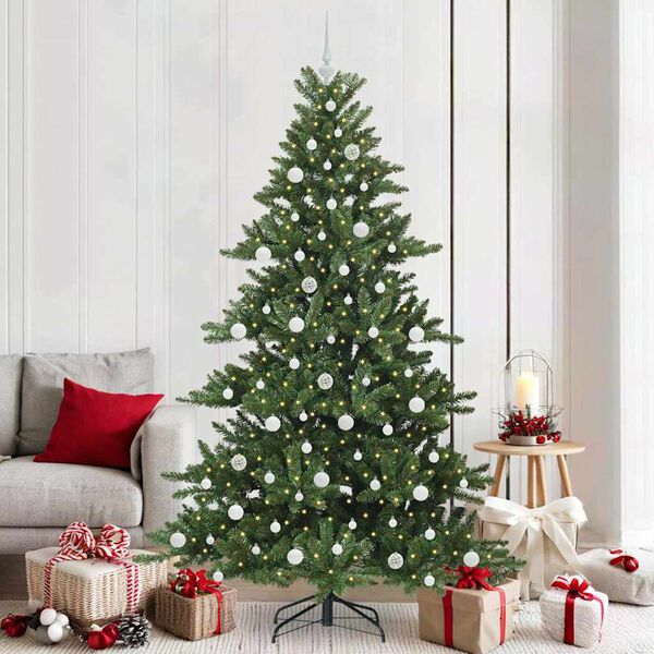 vidaXL &Aacute;rvore de Natal Articulada Artificial Verde 210 cm PVC e A&ccedil;o