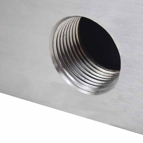 vidaXL Fonte para piscina retangular 60 cm a&ccedil;o inoxid&aacute;vel