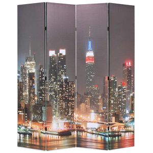 vidaXL Biombo dobr&aacute;vel Nova Iorque de noite 160x170 cm