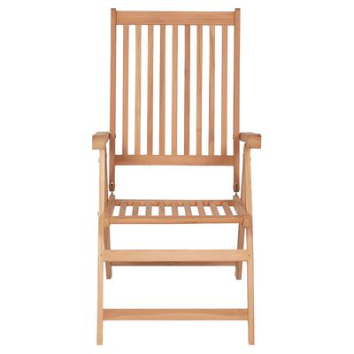 vidaXL Cadeiras de jardim reclináveis 6 pcs madeira de teca maciça