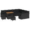 vidaXL Conjunto de Sof&aacute; de Jardim 12 unid. 11-N&uacute;mero de lugares Preto