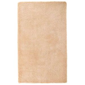 vidaXL Tapete shaggy de pelo alto NAVARRA 60x100 cm poli&eacute;ster bege