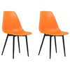 vidaXL Cadeiras de jantar 2 pcs PP laranja