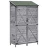 vidaXL Galp&atilde;o de Jardim com telhado Cinzento 106 x 56 x 176,5 cm