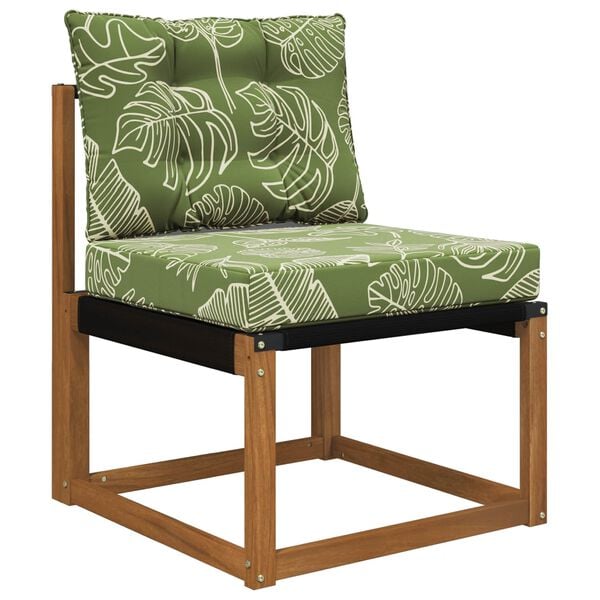 vidaXL Almofada para Sof&aacute; Externo 2 pcs Design de Folha Poli&eacute;ster