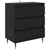 vidaXL Buffet Carvalho Preto 60 x 35 x 70 cm Derivados de Madeira