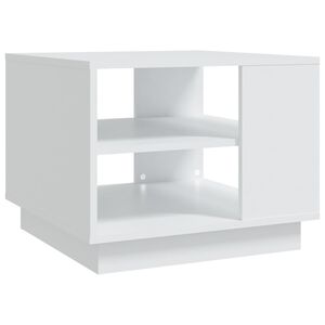 vidaXL Mesa de centro 55x55x43 cm derivados de madeira branco