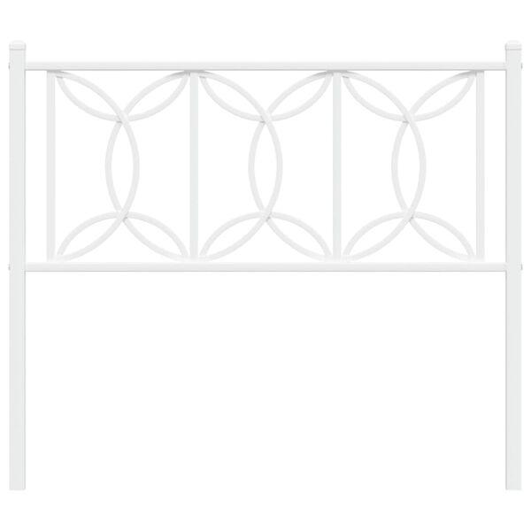 vidaXL Cabeceira de cama 100 cm metal branco