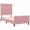 vidaXL Cama Box com cabeceira Rosa 100 x 200 cm Veludo