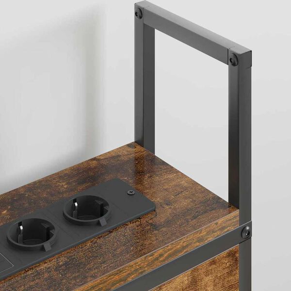 vidaXL Cabeceira de Armazenamento com Esta&ccedil;&atilde;o de Carregamento