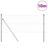 vidaXL Poste de Cerca Prateado 10 x 0,6 m (malha de 25 mm) A&ccedil;o