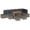 vidaXL Conjunto de Sof&aacute; de Jardim 10 unid. 9-N&uacute;mero de lugares Cinzeto