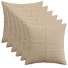 vidaXL Capa almofada 6 pcs ALMELO Cinzento-acastanhado 40 x 40 cm