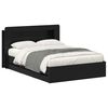 vidaXL Estrutura de Cama com Armazenamento Preto 160 x 200 cm