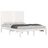 vidaXL Estrutura cama pequena casal 120x190 cm pinho maci&ccedil;o branco