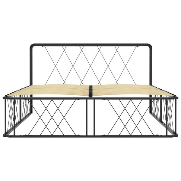 vidaXL Estrutura de cama 140x200 cm metal preto