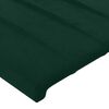 vidaXL Cabeceira Verde Escuro 180x5x118/128 cm Veludo