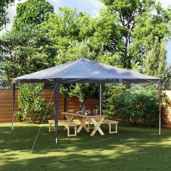 vidaXL Tenda para festas 4x4 m 90 g/m² antracite