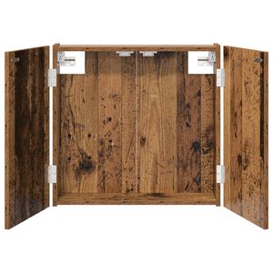 vidaXL Arm&aacute;rio para Dartboard Madeira antiga 56 x 12 x 53,5 cm