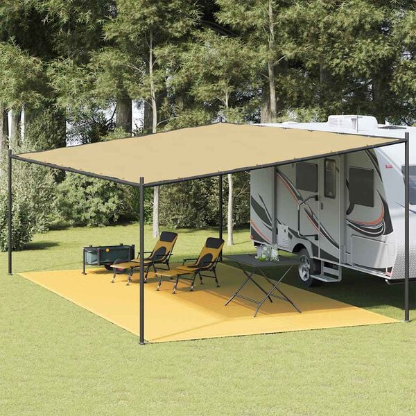 vidaXL Tapete de campismo para tenda 400x700 cm bege