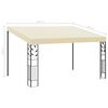 vidaXL Gazebo de parede 4x3x2,5 m creme