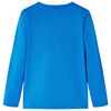 T-shirt de manga comprida para crian&ccedil;a azul-cobalto 128