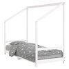 vidaXL Estrutura de cama infantil 80x200 cm pinho maci&ccedil;o branco