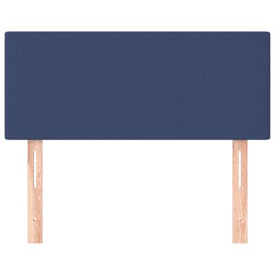 vidaXL Cabeceira de cama tecido 100x5x78/88 cm azul
