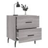 vidaXL Mesas de cabeceira 2 pcs derivados de madeira sonoma cinza