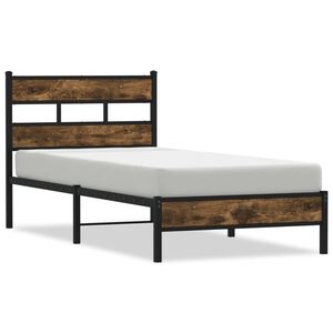 vidaXL Cama sem colch&atilde;o com cabeceira 100x190 cm carvalho sonoma