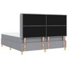 vidaXL Cama Box com colch&atilde;o Cinzento-claro 180 x 200 cm tecido