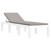 vidaXL 3 pcs conjunto lounge de jardim com almofadões PP branco