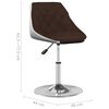 vidaXL Cadeira de jantar couro artificial castanho e branco