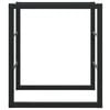 vidaXL Suporte para lenha 55x30x61 cm aço preto