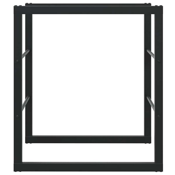 vidaXL Suporte para lenha 55x30x61 cm aço preto