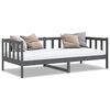 vidaXL Sof&aacute;-cama 90x200 cm madeira de pinho maci&ccedil;a cinzento