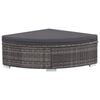 vidaXL Conjunto de lounge de jardim com 6 pe&ccedil;as e almofadas, vime sint&eacute;tico, cinza
