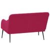 vidaXL Banco 110x76x80 cm veludo vermelho tinto