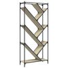 vidaXL Estante 79x30x180 cm derivados de madeira/metal carvalho sonoma