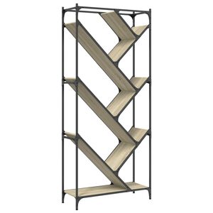 vidaXL Estante 79x30x180 cm derivados de madeira/metal carvalho sonoma