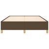 vidaXL Estrutura de cama sem colch&atilde;o 140x190 cm tecido castanho-escuro