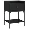 vidaXL Mesa de cabeceira 40,5x31x60 derivados de madeira preto