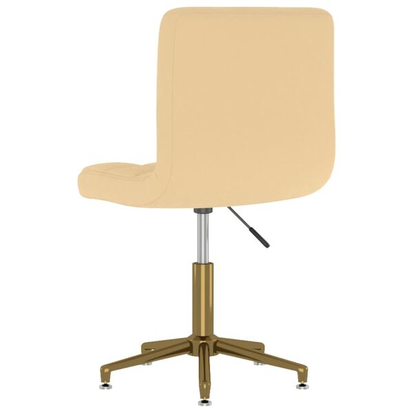 vidaXL Cadeiras de jantar girat&oacute;rias 4 pcs veludo cor creme