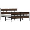 vidaXL Estrutura cama sem colch&atilde;o 150x200cm metal carvalho castanho