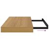 vidaXL Prateleira de Parede 2 pcs Castanho 50 x 23 x 4 cm