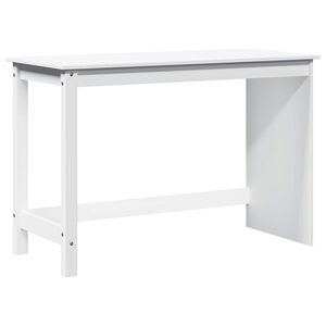 vidaXL Mesa Branco 112 x 50 x 75 cm Madeira de Pinho S&oacute;lido